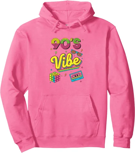 Vista 8 de 90s Nostalgia Retro Apparel - 90'S Vibe Retro Pullover Hoodie Negro