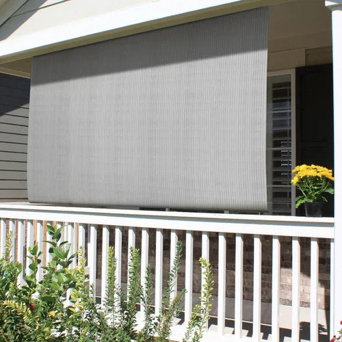 Vista 2 de Windscreen4less Persianas opacas enrollables para exteriores, pantalla de privacidad para pérgola, balcón, porche, cochera, terraza, ventana, 8' An