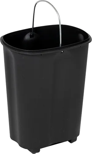 Vista 3 de Honey Can Do TRS-09328 - Bote de basura rectangular de acero inoxidable con tapa, 12 litros, color plateado