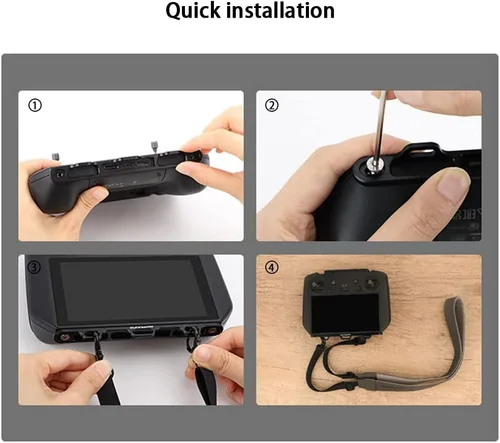 Vista 5 de Taoke D JI RC Pro Accesorios Correa de cuello ajustable de piel sintética, cordón con hebilla de aleación de aluminio CNC para controlador RC Pro