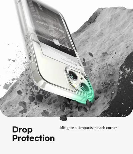 Vista 4 de GOOSPERY Cartera transparente diseñada para iPhone 13 Mini, delgada, fácil de usar, con capacidad para 2 tarjetas, funda protectora de TPU suave