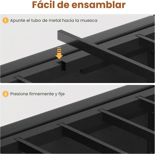 Vista 8 de ADORNEVE Marco de Cama Individual con Almacenamiento Elevable con Estación de Carga Tipo C y Cabecera con Almacenamiento Oculto, Cama de Plataforma