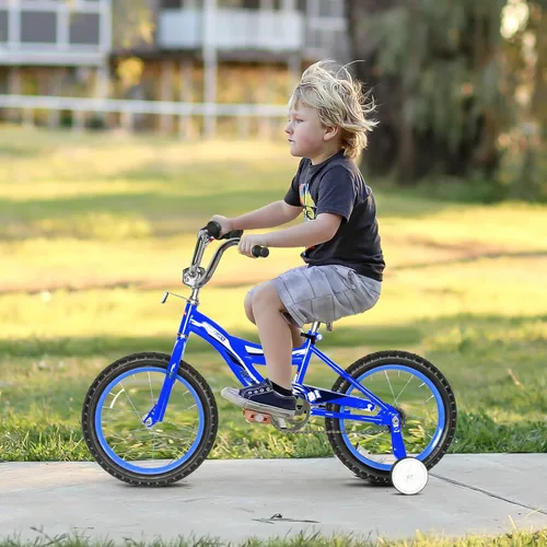 Vista 7 de Tracer Bicicleta infantil con ruedas de 16 y 20 pulgadas para niños y niñas Azul