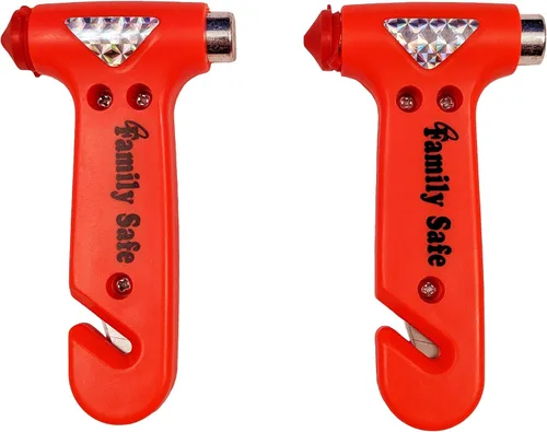 Vista 6 de Family Safe Herramienta de escape de emergencia 3 en 1 - Cortacristales para cinturón de seguridad