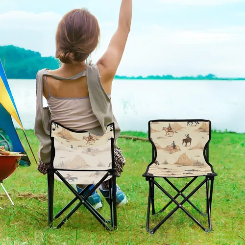 Vista 2 de Al aire libre plegable americano salvaje oeste desierto vaquero camping sillas para adultos silla de camping portátil silla de césped ligero 202a5082