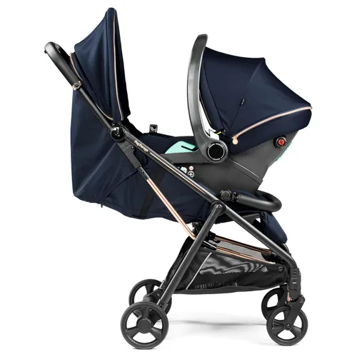 Vista 10 de Peg Perego Selfie Plus - Cochecito ligero y compacto, color azul brillante (azul y cobre)