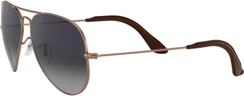 Vista 3 de Ray-Ban RB3025 - Gafas de sol clásicas de aviador para hombre y mujer Cobre/Polarizado Azul Gradiente Gris