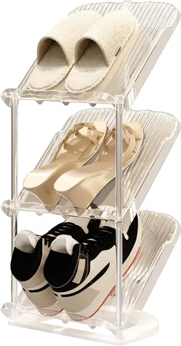 Vista 13 de YYW Estante para zapatos estrecho vertical, estante para zapatos para entrada, organizador de almacenamiento de zapatos de esquina para espacios