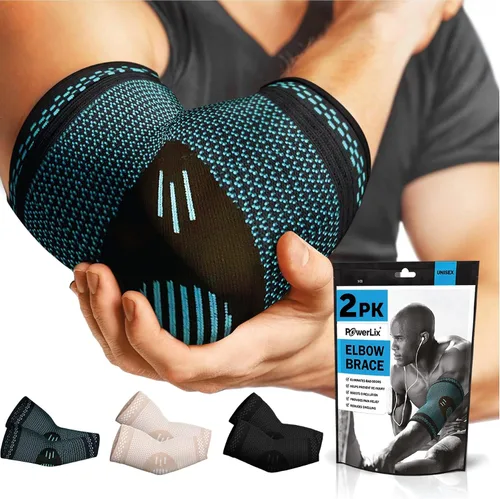 Vista 8 de POWERLIX - Codera de compresión para el codo - Manga de compresión para tendinitis, codo de tenista y tratamiento para el codo de golfista