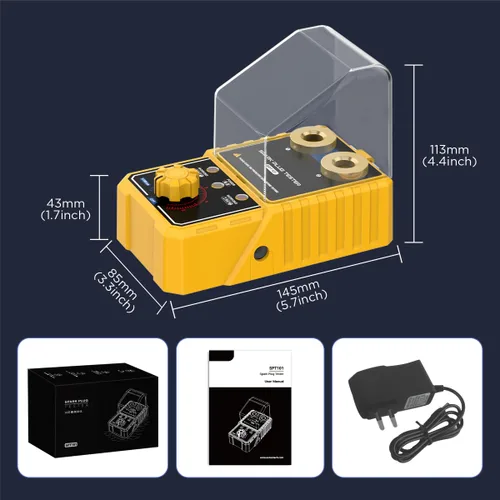Vista 7 de Probador de chispas para automóvil, probador de bujías de automóvil con detector de doble orificio ajustable automático, analizador de enchufe