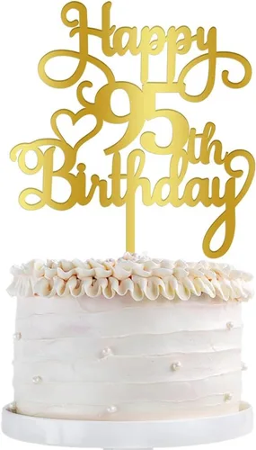 Vista 12 de Decoración de pastel de cumpleaños número 14, decoración acrílica dorada de doble cara, para decoración de pastel de feliz cumpleaños 14, decoración