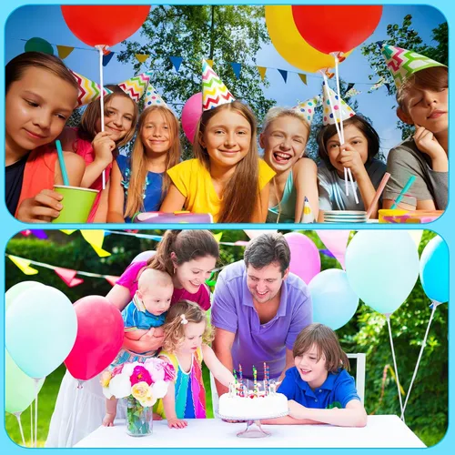 Vista 6 de Apoulin Bastones para globos, paquete de 35 palos de globo y taza para fiestas y bodas