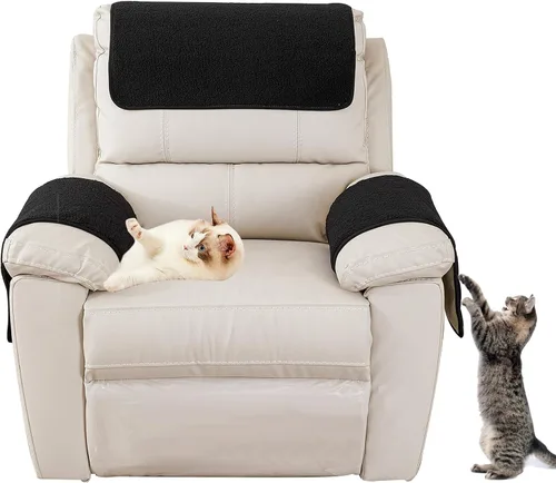 Vista 10 de Funda para reposabrazos de sofá, funda para reposabrazos de silla reclinable, funda de terciopelo de cordero, antideslizante, protector de muebles