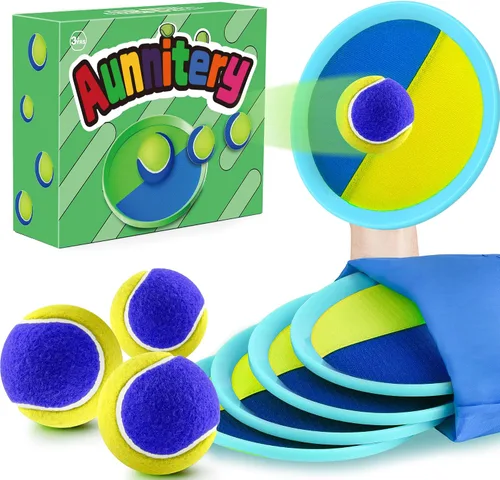 Vista 9 de Juego de pelotas para lanzar y atrapar, juguetes de playa para niños, juguetes al aire libre y juegos de patio para niños y niñas, mejora