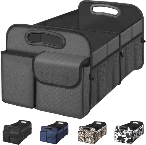Vista 10 de Femuar Organizador de maletero de gran capacidad, accesorio impermeable para coche, antideslizante, plegable, adecuado para todos los vehículos