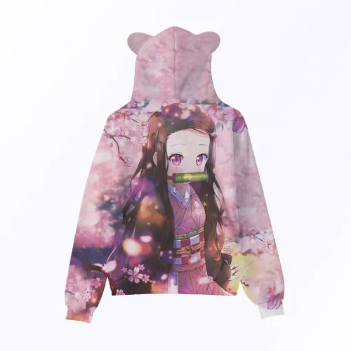 Vista 2 de HREQCVA Sudaderas con capucha de anime para niños
