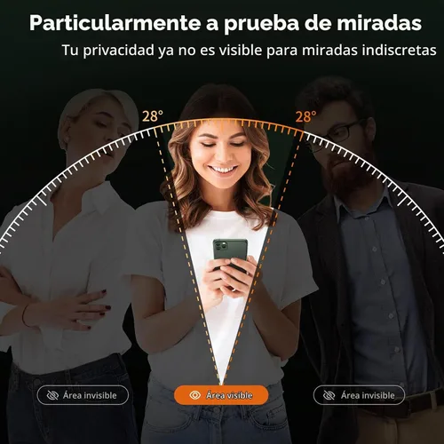 Vista 3 de UNBREAKcable Paquete de 2 protectores de pantalla de privacidad para iPhone 11 Pro Max/Xs Max, vidrio templado inastillable