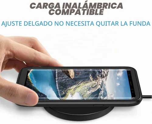 Vista 6 de Funda para Samsung Galaxy S8, carcasa de cuerpo completo con protector de pantalla integrado, delgado, transparente, absorbente de golpes, a prueba