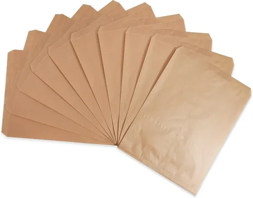 Vista 11 de CuteBox - 100 bolsas de regalo de papel plano marrón kraft de 4 x 6 pulgadas para mercancías, manualidades, recuerdos de fiesta, venta al por menor
