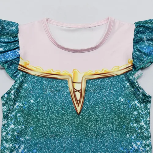 Vista 3 de AOVCLKID Disfraz de princesa para niñas, vestido de princesa para fiesta de Halloween
