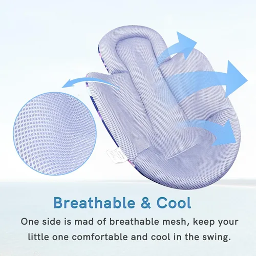 Vista 5 de TANOFAR Inserto para bebé, cojín de apoyo para cabeza y cuerpo recién nacido para recién nacido a niño, compatible con 4Moms MamaRoo y RockaRoo