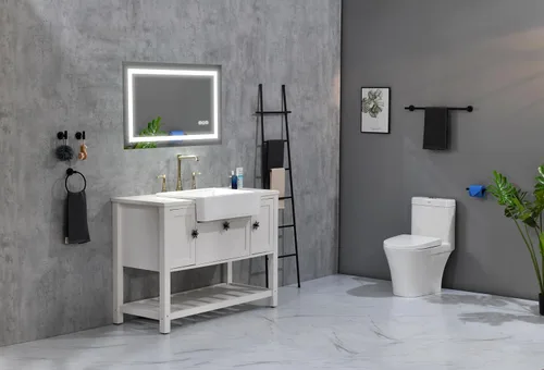 Vista 8 de 40 x 26 luces LED espejo montado en la pared para baño con alto lumen+antivaho control por separado + función de atenuación