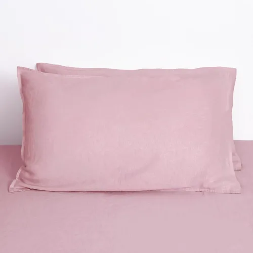 Vista 13 de Linen World - Juego de 2 fundas de almohada de lino francés, fundas de almohada que absorben la humedad lavadas a la piedra