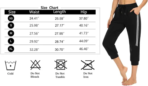 Vista 5 de KaiDi Pantalones capri para mujer, pantalones capri casuales con bolsillos, pantalones capri para yoga, pantalones de entrenamiento con cordón
