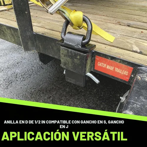 Vista 6 de UMIRO - Anclaje de amarre con anilla en D de bolsillo de estaca, resistente de 12,000 libras, extraíble, con pasador de enganche, para camiones
