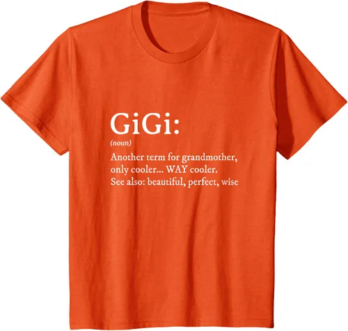 Vista 36 de Gigi Definition - Camiseta de regalo para abuela, cumpleaños y abuela, Negro