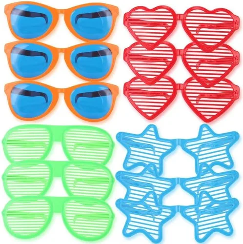 Vista 2 de Liberty Imports JUMBO - Gafas de sol de plástico novedosas para cabina de fotos, divertidos obturadores para disfraces, accesorios de cosplay