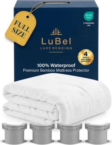 Vista 13 de Protector de colchón individual impermeable de mezcla de bambú sin ruido