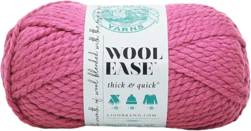 Vista 137 de Lion Brand Yarn - Ovillo de lana Wool-Ease Thick & Quick color fuerza aérea Super Bulky Wool Acrylic Blend Fiber for Soft Hats, Sweaters, Chunky
