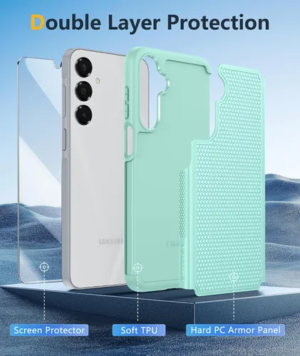 Vista 36 de FNTCASE Funda para iPhone 17 Pro: Fundas delgadas translúcidas de color azul claro compatibles con MagSafe, protección completa de la cámara