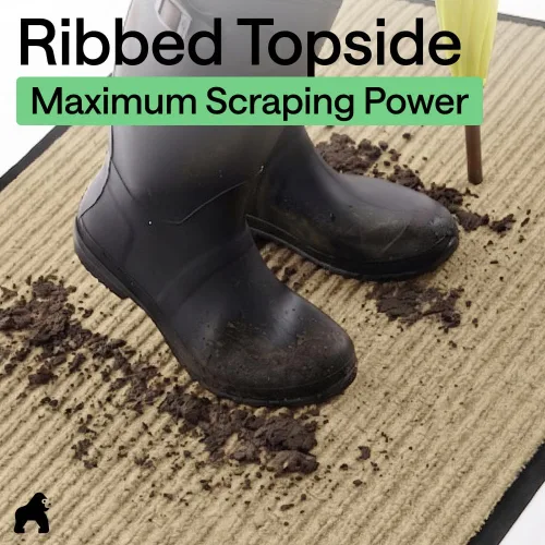 Vista 4 de Gorilla Grip - Tapete afelpado original de goma con perfil bajo, paquete de dos, resistente, duradero, impermeable y fácil de limpiar