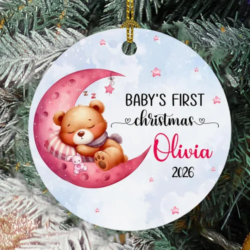 Vista 9 de Adorno de Navidad para bebé de avión, adorno personalizado para bebé niña niño Navidad 2026, regalo para papá recién nacido, mamá recién nacida