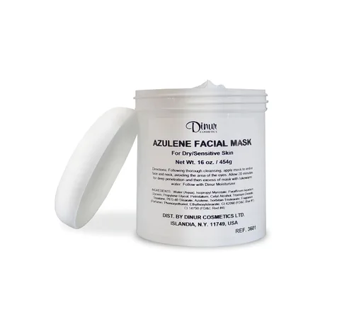 Vista 2 de Dinur Cosmetics Azulene Mascarilla Facial Ultra Hidratante para Piel Seca y Sensible Tratamiento Hidratante y Calmante Rejuvenece Células de la Piel