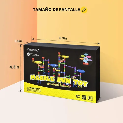 Vista 12 de Magicfly Marble Run, 127 piezas de canicas para niños, canicas de vidrio para niños