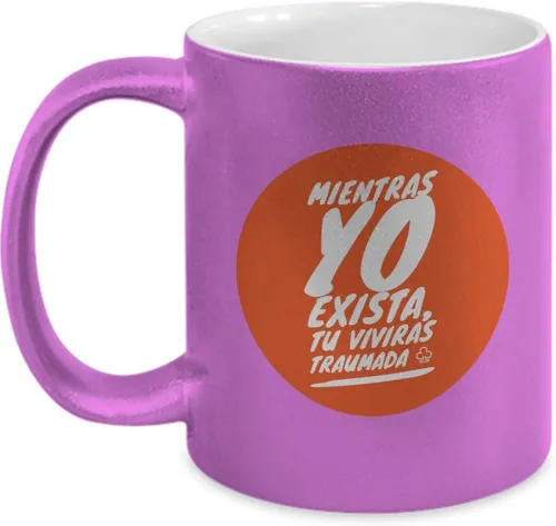 Vista 3 de Taza de Cafe Yo Vaso, taza café divertidas, tazas personalizadas, taza de café inspiradoras, taza con mensajes positivos., 11onza, Dorado