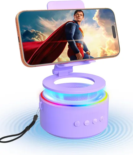 Vista 8 de Funistree Regalos para hombres, él, marido, día del padre, soporte para teléfono celular con altavoz Bluetooth inalámbrico, regalos de cumpleaños
