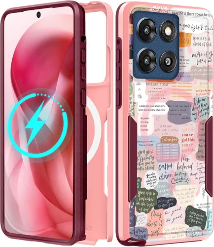Vista 34 de Funda para Moto G 5G 2024 – Compatible con MagSafe para mujeres y niñas, bonita funda protectora magnética para teléfono, diseño femenino Kawaii