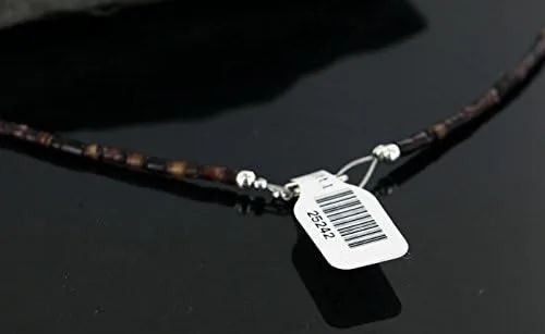 Vista 5 de $270Tag Collar Nativo de Plata Navajo Alabastro Lapislázuli Turquesa 25242 Hecho por Loma Siiva, Metal Piedra, turquesa estabilizada