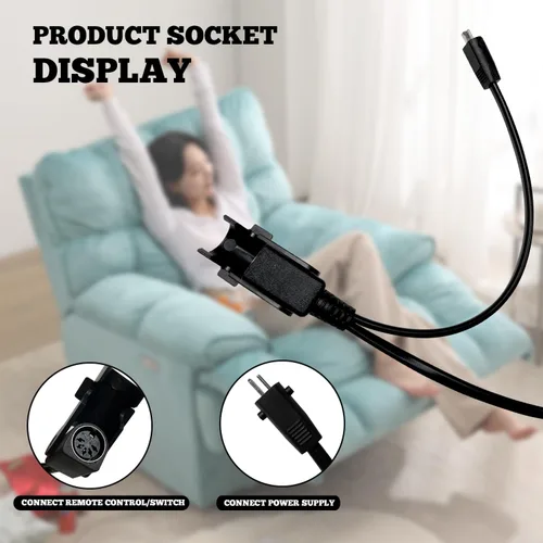 Vista 4 de Motor reclinable eléctrico de repuesto modelo ML18-017 Actuador lineal con cable para sofá, silla elevadora, sofá, asiento de masaje, aluminio