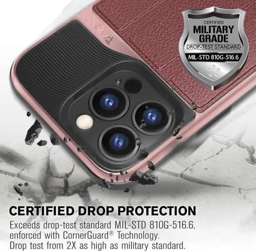 Vista 5 de VENA Funda tipo cartera compatible con Apple iPhone 13 Pro (6.1 pulgadas), vCommute (protección contra caídas de grado militar) Funda de piel