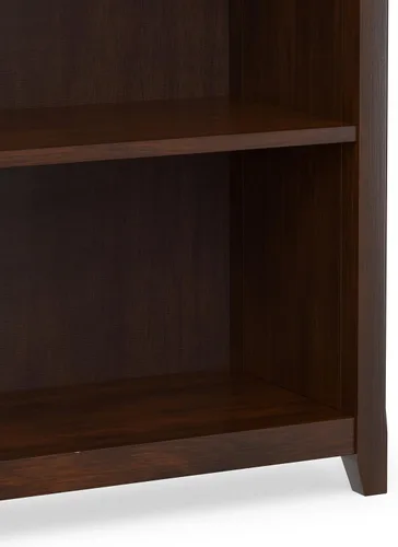 Vista 8 de SIMPLIHOME Amherst - Librero de 70 pulgadas de alto con 5 estantes de madera maciza en color marrón rústico, almacenamiento transicional para sala