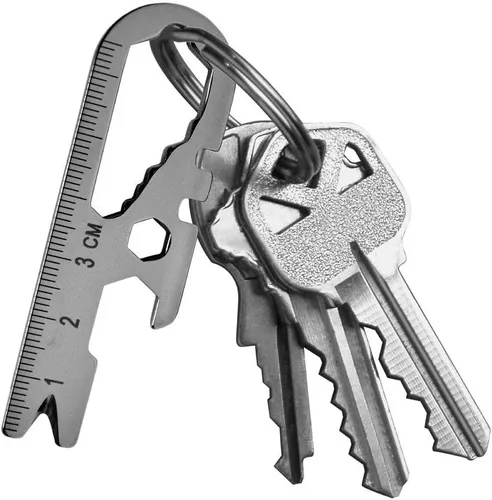 Vista 3 de SWISS+TECH ST67129 Llave Inglesa Micro 14-en-1 Multiherramienta, Construcción de Acero Inoxidable, Para Llavero, Auto, Camping, Ferretería