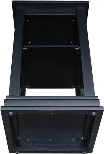 Vista 6 de IC International Concepts Hampton - Mesa decorativa de madera maciza con estantes, color negro