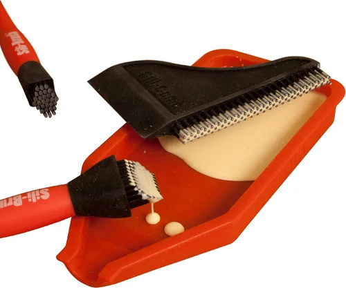 Vista 2 de Kit de cepillo aplicador de pegamento de madera antiadherente de silicona Sili Aplicador y bandeja de pegamento para madera con peine/espatula