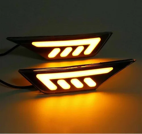 Vista 5 de Luces intermitentes LED negras para Honda Civic 2016-2020, un par de luces LED negras de señalización de giro
