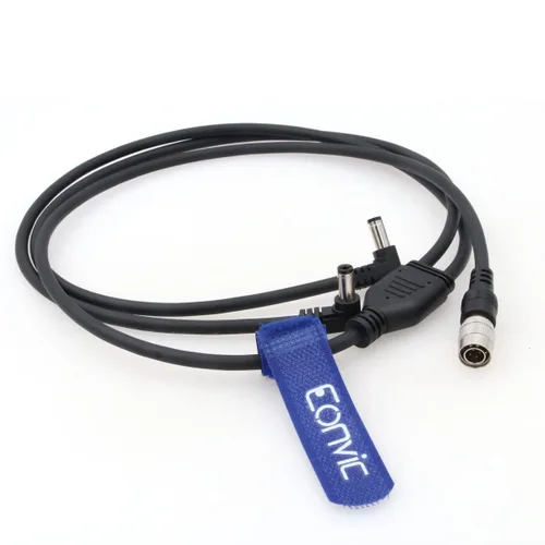 Vista 2 de Hirose - Cable divisor en Y de entrada de CC de 4 pines a 2 vías de 0.098 in para monitor receptor Lectrosonics SRc